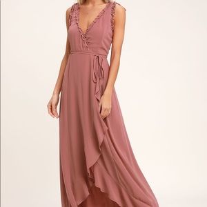 Lulu’s Juliette Mauve High Low Wrap Dress